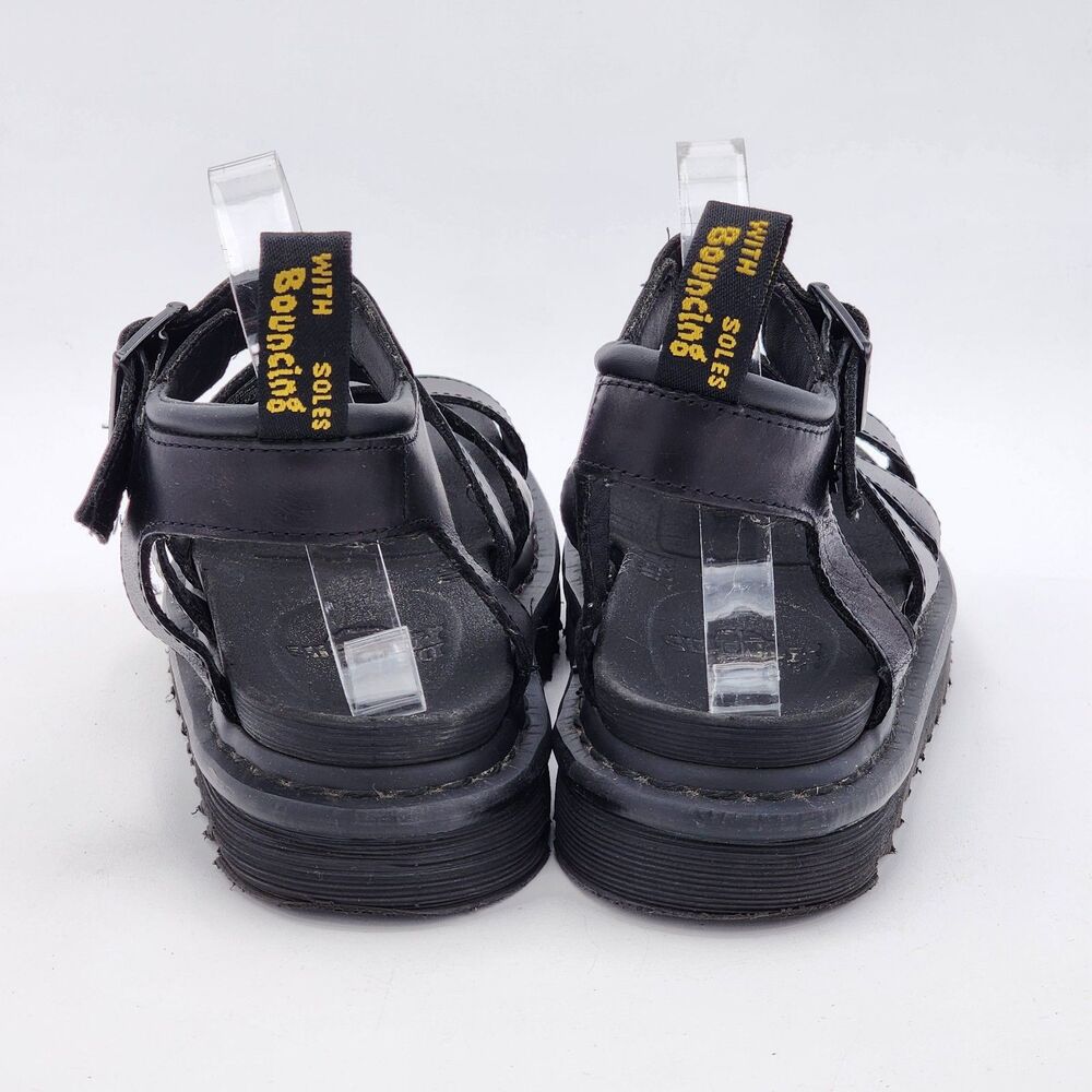 Dr. Martens Blaire Leather Strap Chunky Platform Sandals Black Size 8 - Picture 5 of 8